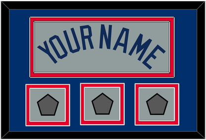Los Angeles Name & 3 World Series Champions Patches - Road Gray - Signature Tier 2