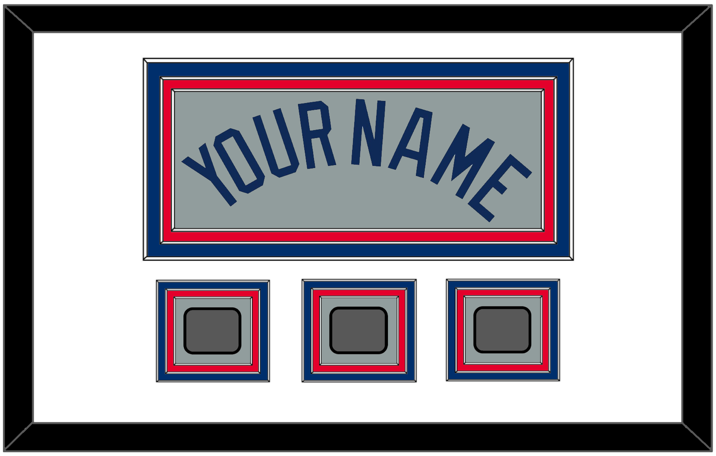 Los Angeles Name & 3 World Series Jersey Patches - Road Gray - Premier Tier 1