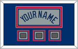Los Angeles Name & 3 World Series Jersey Patches - Road Gray - Triple Mat 2