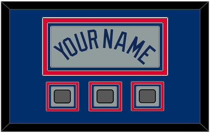 Los Angeles Name & 3 World Series Jersey Patches - Road Gray - Premier Tier 2