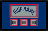Los Angeles Name & 3 World Series Jersey Patches - Road Gray - Triple Mat 2