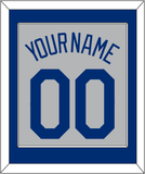 Los Angeles Name & Number - Road Gray - Single Mat 2