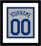 Los Angeles Name & Number - Road Gray - Double Mat 1