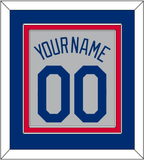 Los Angeles Name & Number - Road Gray - Double Mat 2