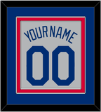 Los Angeles Name & Number - Road Gray - Double Mat 2