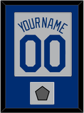 Los Angeles Name, Number & World Series Jersey Patch - Road Gray - Single Mat 2