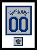 Los Angeles Name, Number & World Series Jersey Patch - Road Gray - Double Mat 1