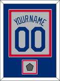 Los Angeles Name, Number & World Series Jersey Patch - Road Gray - Double Mat 2
