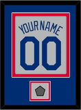 Los Angeles Name, Number & World Series Jersey Patch - Road Gray - Double Mat 2