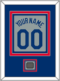 Los Angeles Name, Number & World Series Jersey Patch - Road Gray - Triple Mat 2