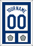 Los Angeles Name, Number & 2 World Series Jersey Patches - Home White - Single Mat 1