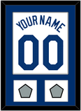 Los Angeles Name, Number & 2 World Series Jersey Patches - Home White - Single Mat 1
