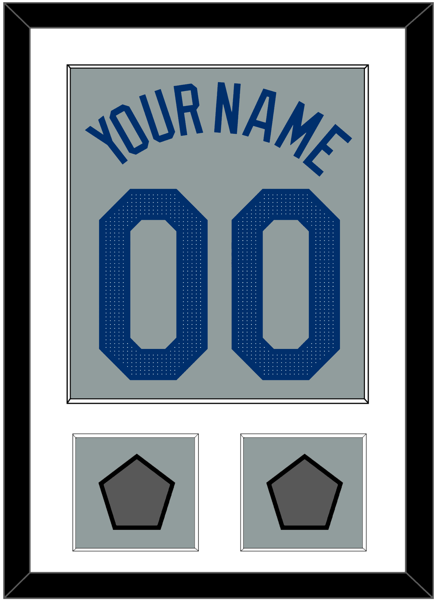 Los Angeles Name, Number & 2 World Series Champions Patches - Road Gray - Essential Tier 1