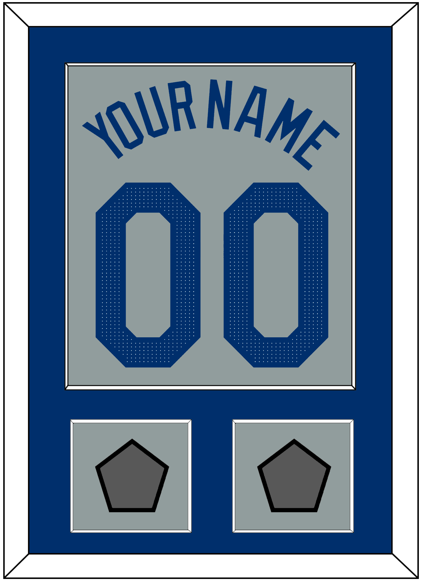 Los Angeles Name, Number & 2 World Series Champions Patches - Road Gray - Essential Tier 2