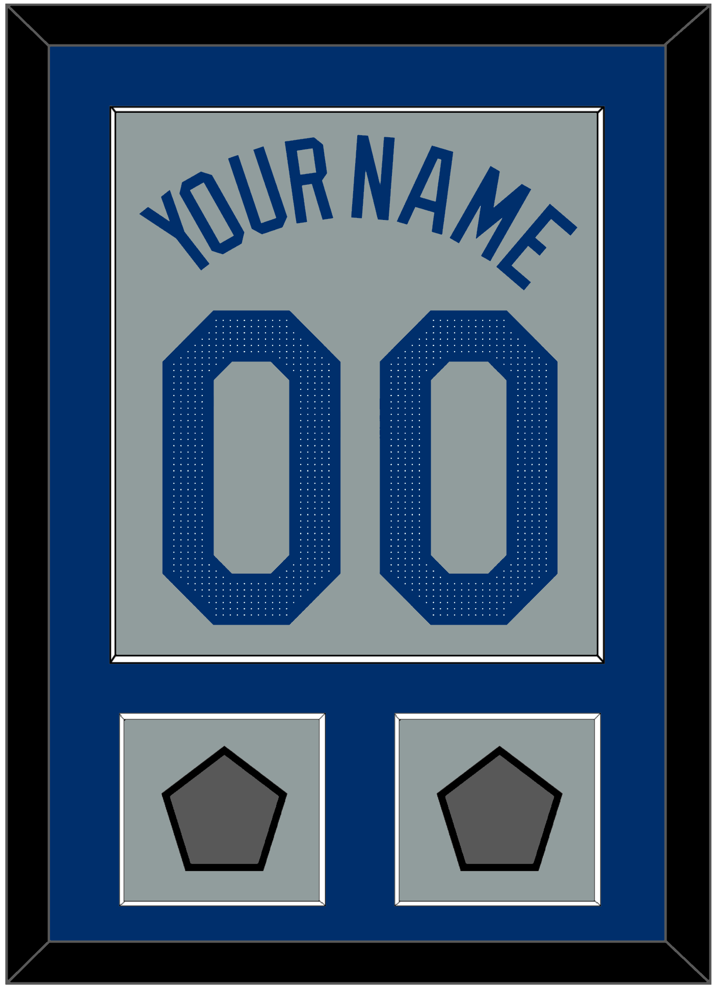 Los Angeles Name, Number & 2 World Series Jersey Patches - Road Gray - Essential Tier 2