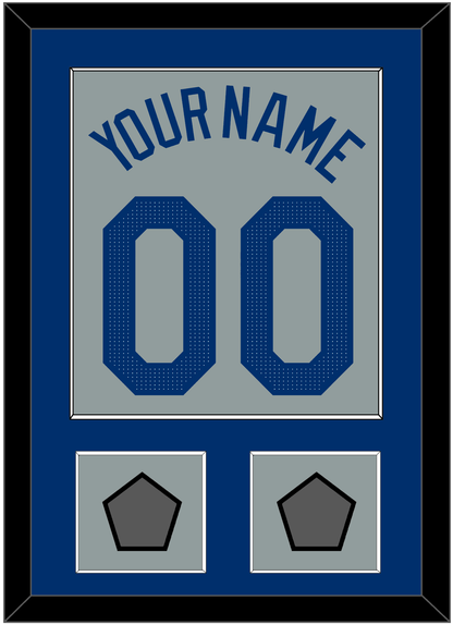 Los Angeles Name, Number & 2 World Series Jersey Patches - Road Gray - Essential Tier 2