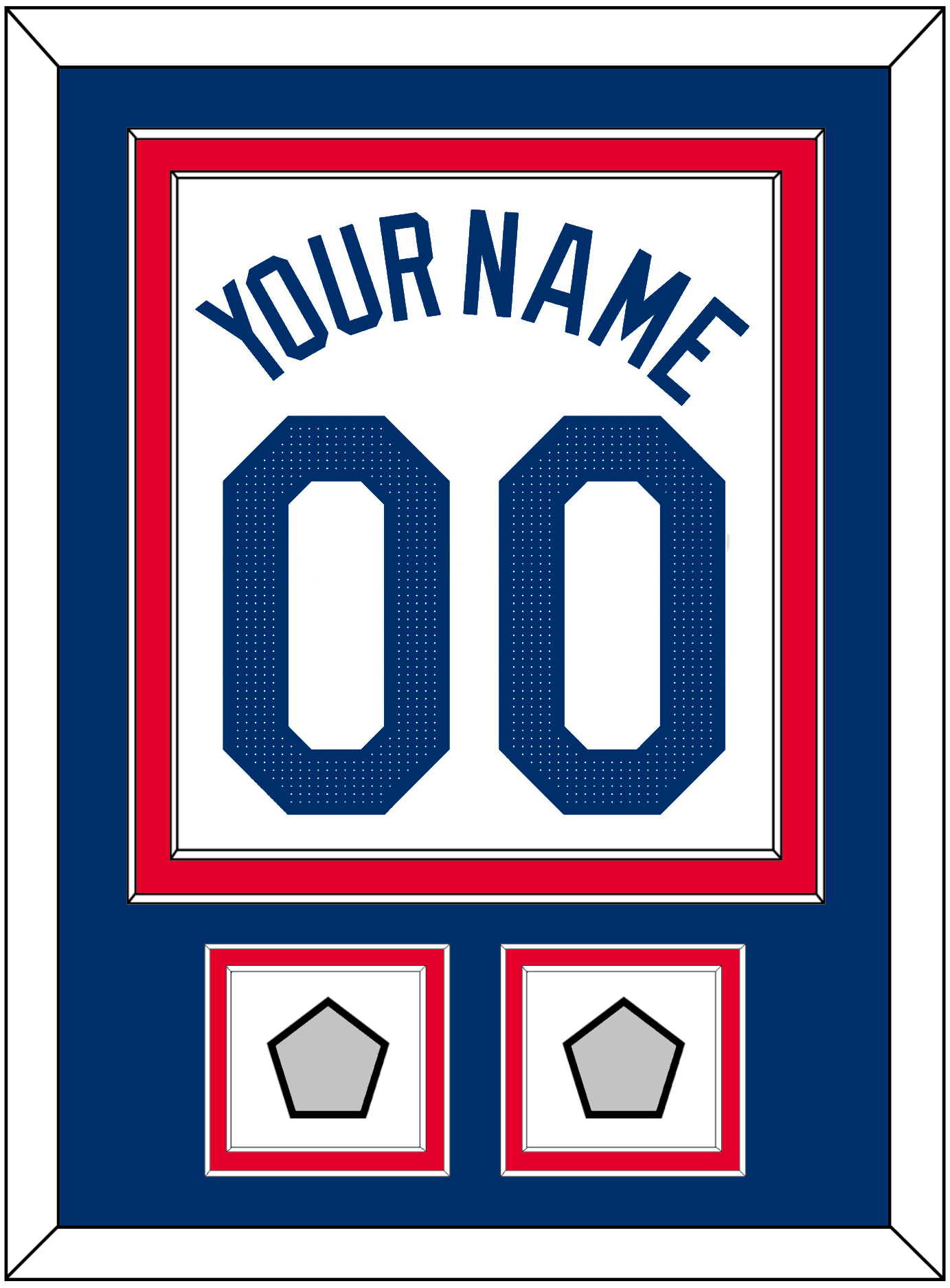 Los Angeles Name, Number & 2 World Series Jersey Patches - Home White - Signature Tier 2
