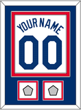 Los Angeles Name, Number & 2 World Series Jersey Patches - Home White - Double Mat 2