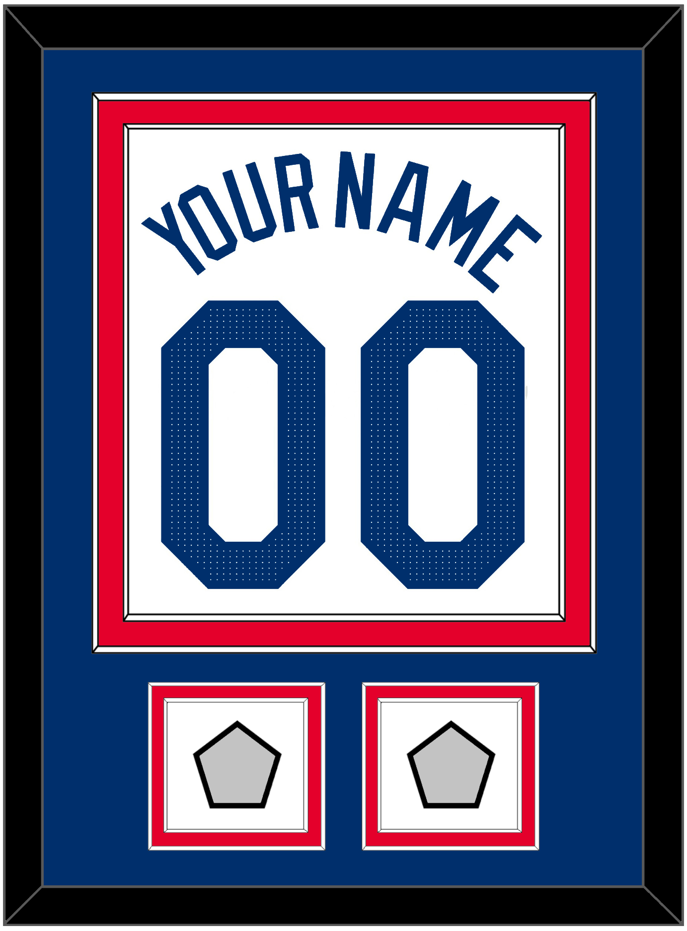 Los Angeles Name, Number & 2 World Series Champions Patches - Home White - Signature Tier 2