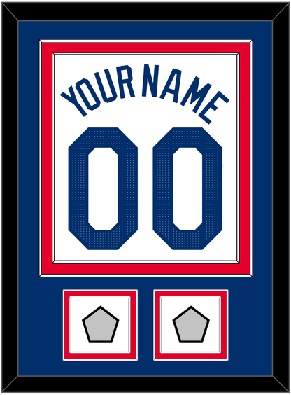 Los Angeles Name, Number & 2 World Series Champions Patches - Home White - Signature Tier 2