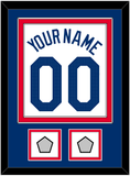 Los Angeles Name, Number & 2 World Series Jersey Patches - Home White - Double Mat 2