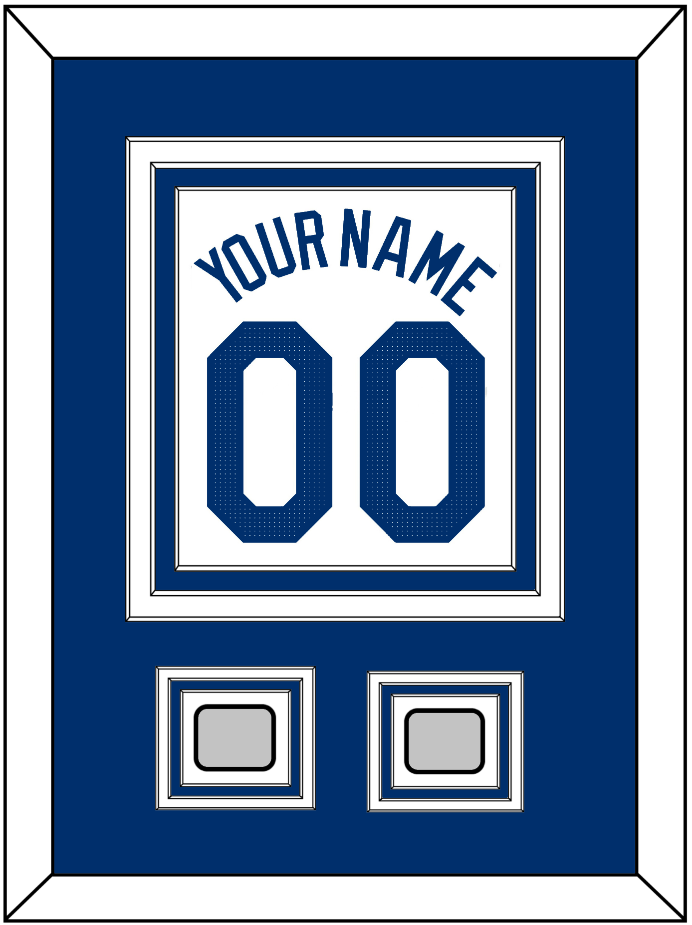 Los Angeles Name, Number & 2 World Series Champions Patches - Home White - Premier Tier 2