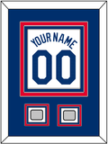 Los Angeles Name, Number & 2 World Series Champions Patches - Home White - Triple Mat 3