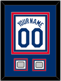 Los Angeles Name, Number & 2 World Series Champions Patches - Home White - Triple Mat 3