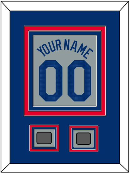 Los Angeles Name, Number & 2 World Series Jersey Patches - Road Gray - Premier Tier 2