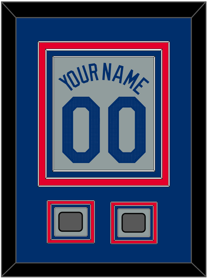 Los Angeles Name, Number & 2 World Series Jersey Patches - Road Gray - Premier Tier 2