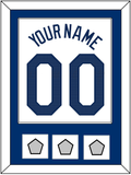 Los Angeles Name, Number & 3 World Series Jersey Patches - Home White - Single Mat 1
