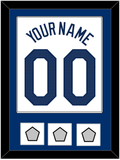 Los Angeles Name, Number & 3 World Series Jersey Patches - Home White - Single Mat 1