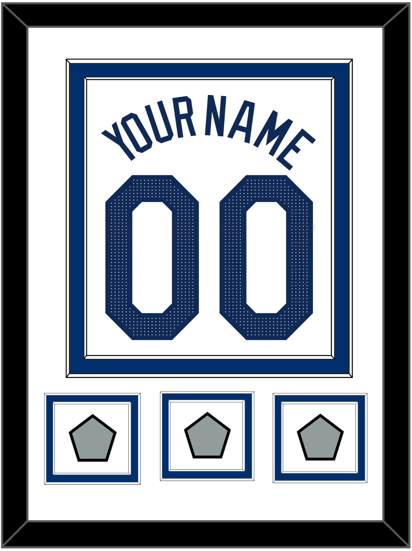 Los Angeles Name, Number & 3 World Series Jersey Patches - Home White - Signature Tier 1