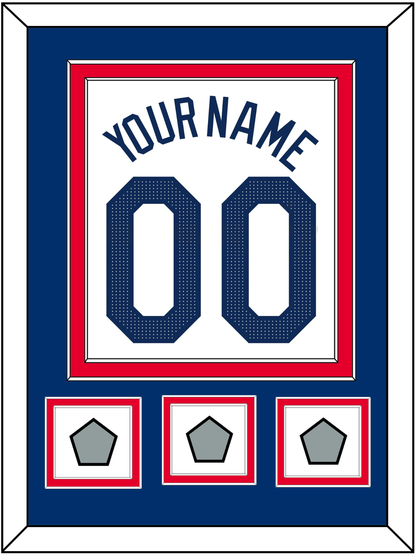 Los Angeles Name, Number & 3 World Series Champions Patches - Home White - Signature Tier 2