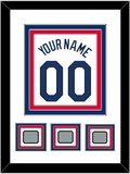 Los Angeles Name, Number & 3 World Series Jersey Patches - Home White - Triple Mat 1