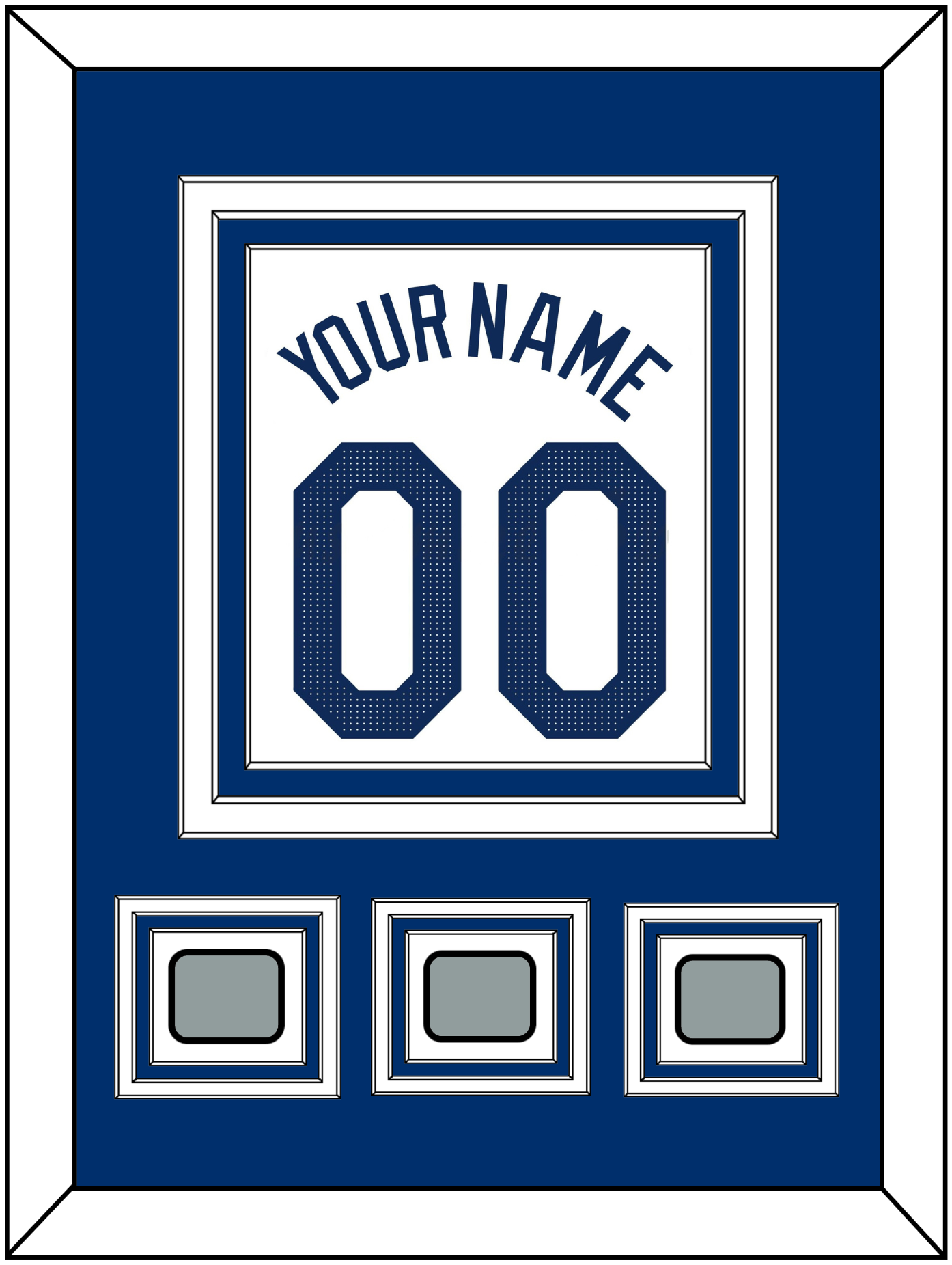 Los Angeles Name, Number & 3 World Series Jersey Patches - Home White - Premier Tier 2