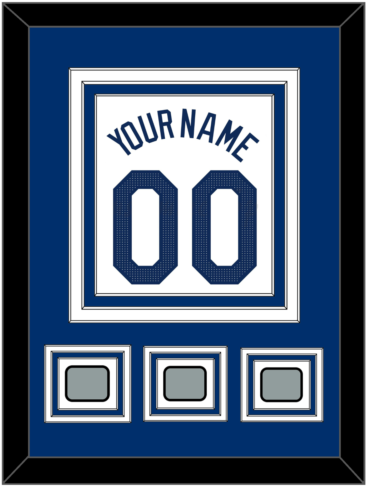 Los Angeles Name, Number & 3 World Series Champions Patches - Home White - Premier Tier 2
