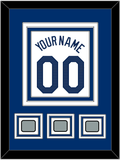 Los Angeles Name, Number & 3 World Series Champions Patches - Home White - Triple Mat 2