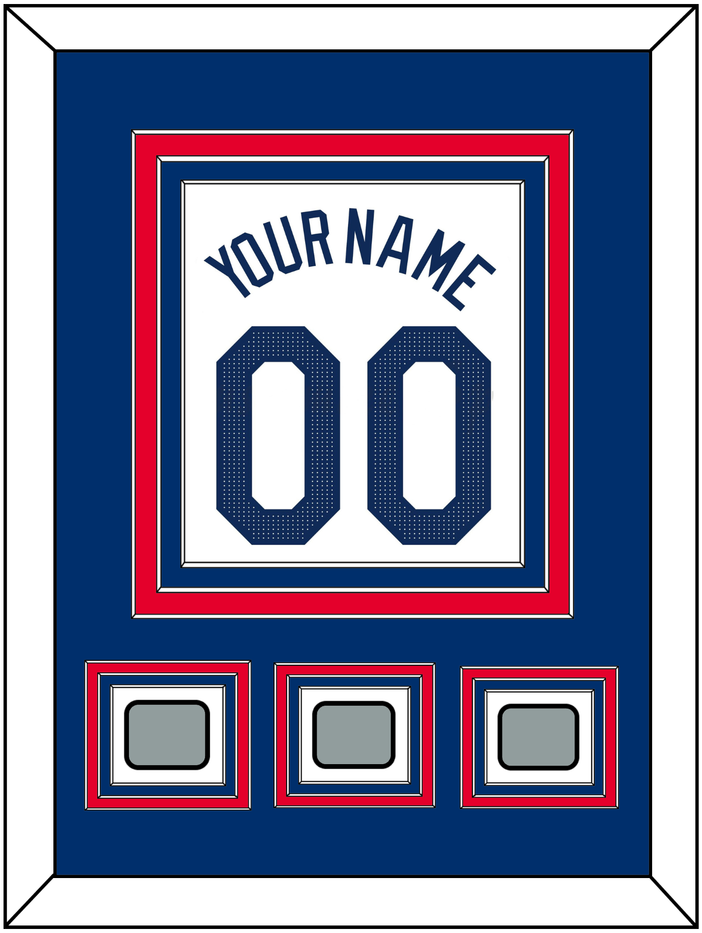 Los Angeles Name, Number & 3 World Series Champions Patches - Home White - Premier Tier 3