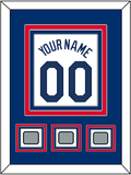 Los Angeles Name, Number & 3 World Series Champions Patches - Home White - Triple Mat 3