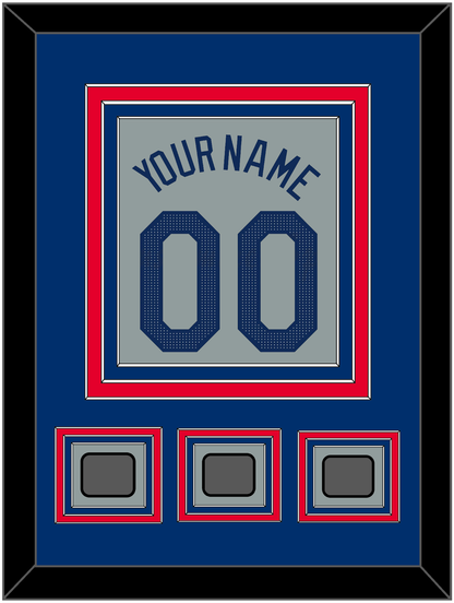 Los Angeles Name, Number & 3 World Series Champions Patches - Road Gray - Premier Tier 2