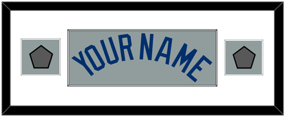Los Angeles Name & 2 World Series Champions Patches - Road Gray - Essential Tier 2