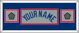 Los Angeles Name & 2 World Series Jersey Patches - Road Gray - Double Mat 4