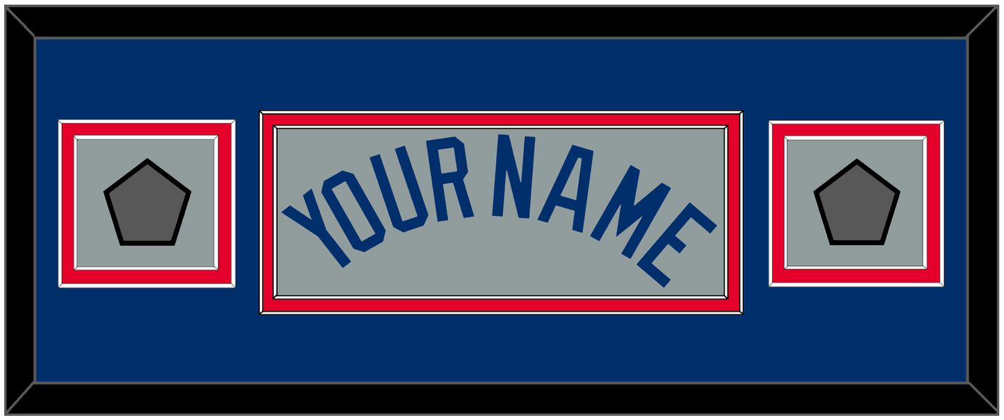Los Angeles Name & 2 World Series Champions Patches - Road Gray - Signature Tier 4