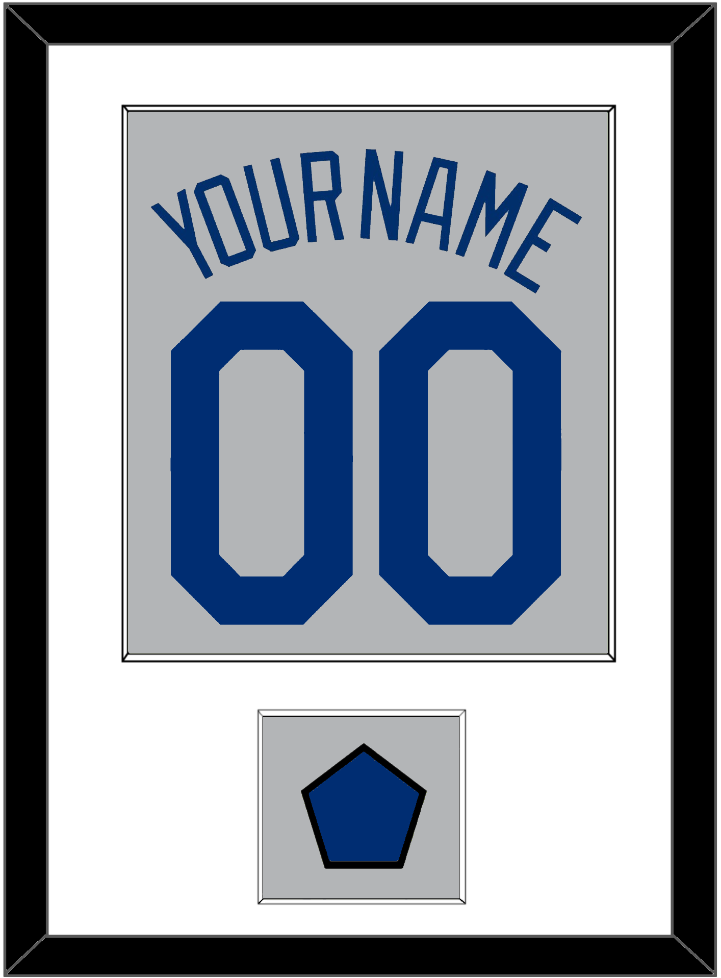 Los Angeles Name, Number & Logo Patch - Road Gray - Essential Tier 1