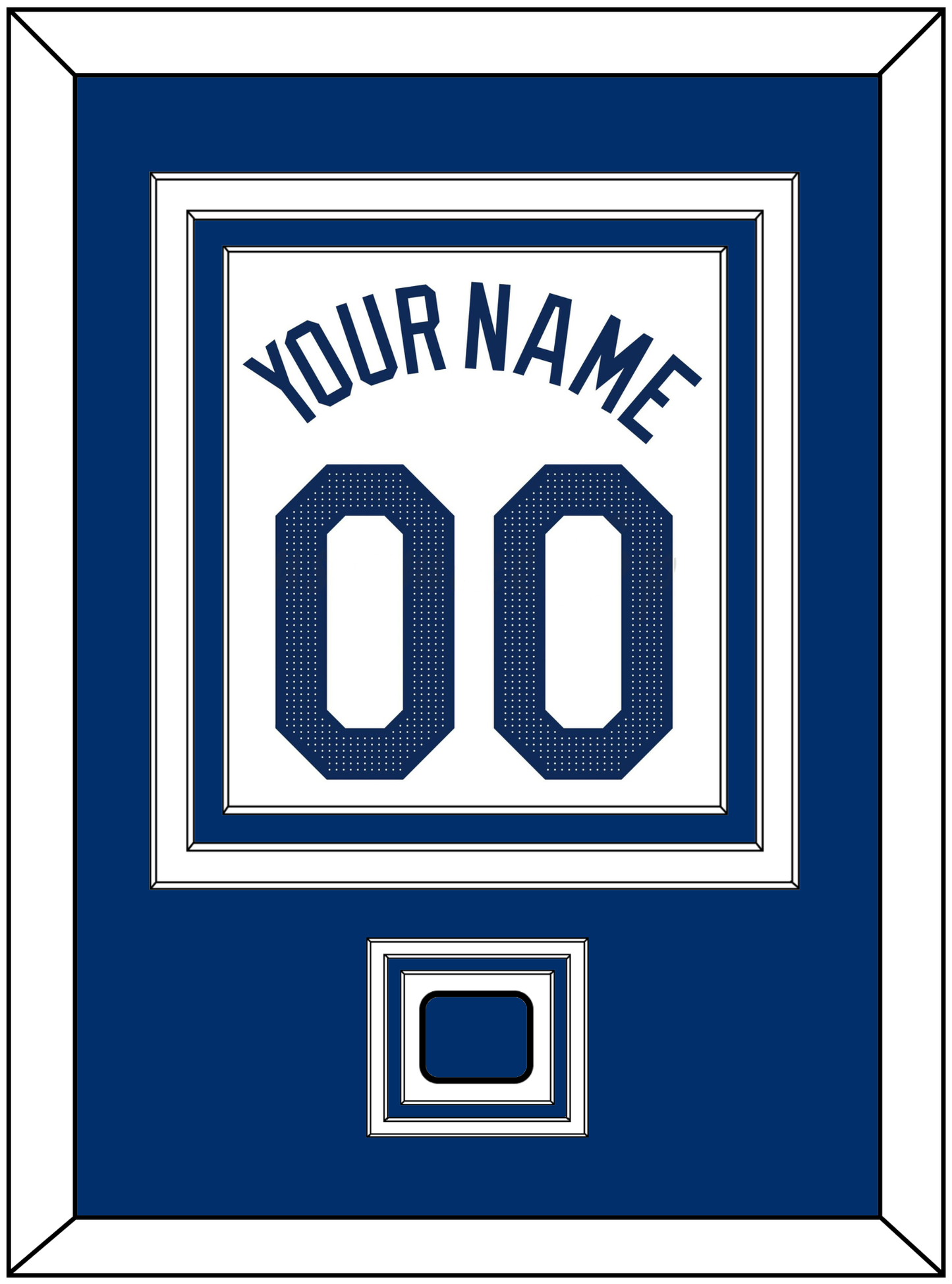 Los Angeles Name, Number & Logo Patch - Home White - Premier Tier 2