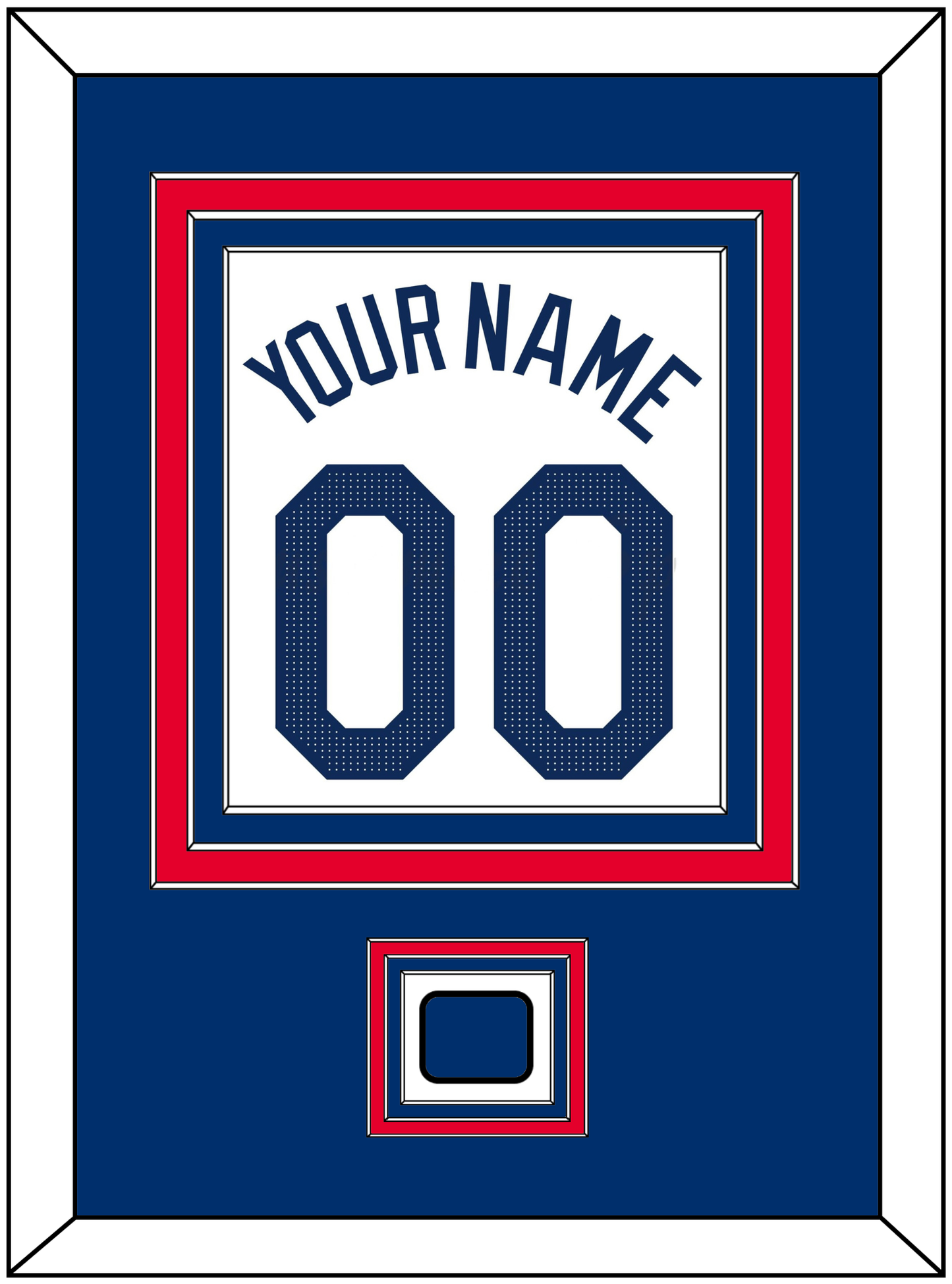 Los Angeles Name, Number & Logo Patch - Home White - Premier Tier 3