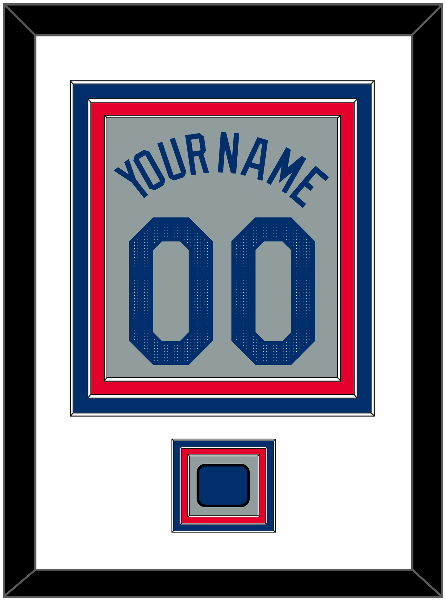 Los Angeles Name, Number & Logo Patch - Road Gray - Premier Tier 1