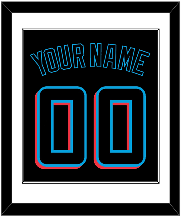 Miami Name & Number - Alternate Black (2019-2023) - Single Mat 1