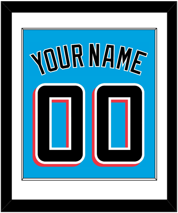 Miami Name & Number - Alternate Blue - Single Mat 1